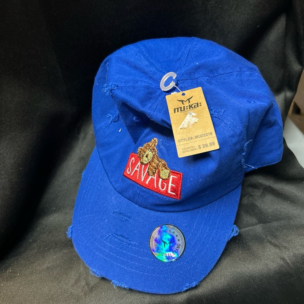 Blue Distressed Cap
